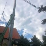 Samoskladací žeriav Cattaneo CM76 - rekonštrukcia strechy kostola Podunajské Biskupice | TOP CRANES