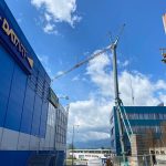 Výstavba polyfunkčnej budovy v Poprade pomocou stavebného žeriava Cattaneo CM 82 | TOP CRANES